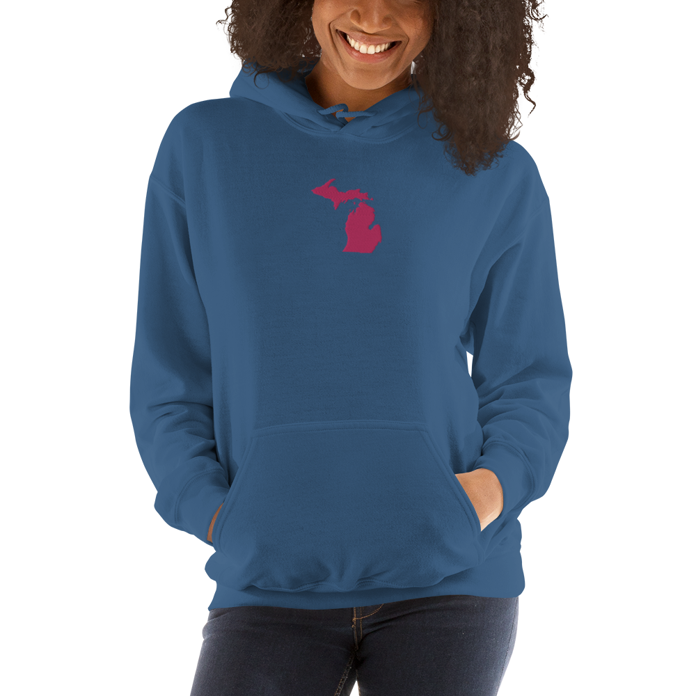 Michigan Hoodie (w/ Pink MI Outline) | Unisex Standard - Emb.