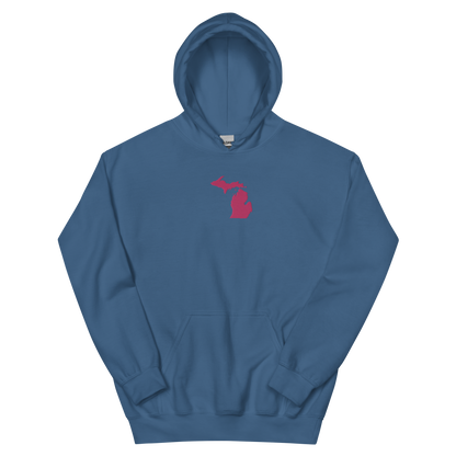 Michigan Hoodie (w/ Pink MI Outline) | Unisex Standard - Emb.