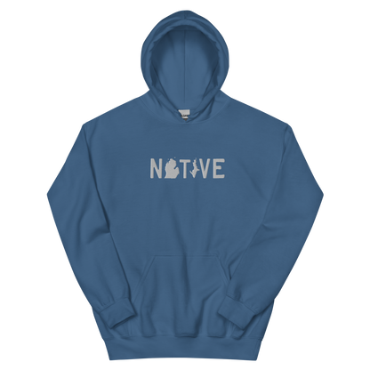 Michigan 'Native' Hoodie (Licence Plate Font) | Unisex Standard - Emb.