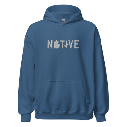 Michigan 'Native' Hoodie (Licence Plate Font) | Unisex Standard - Emb.