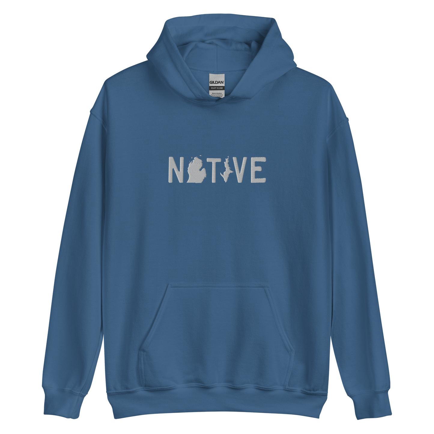 Michigan 'Native' Hoodie (Licence Plate Font) | Unisex Standard - Emb.