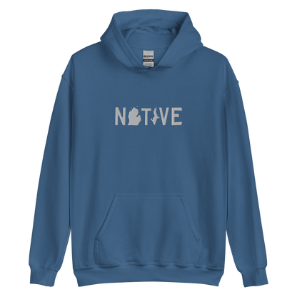 Michigan 'Native' Hoodie (Licence Plate Font) | Unisex Standard - Emb.