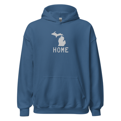 Michigan 'Home' Hoodie (Licence Plate Font) | Unisex Standard - Emb.