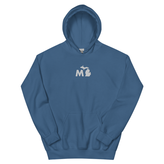 Michigan 'MI' Hoodie (Geometric Sans Font) | Unisex Standard - Emb.