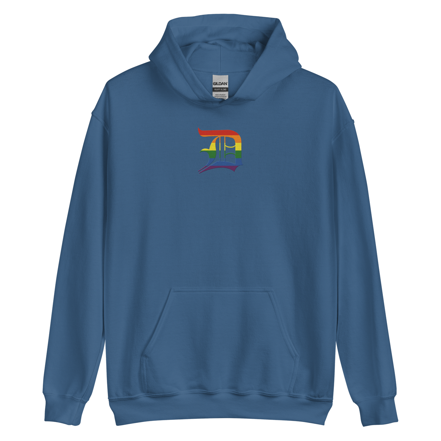 Detroit 'Old English D' Hoodie (Rainbow Pride Edition) | Unisex Standard - Emb.