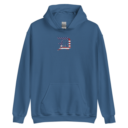 Detroit 'Old English D' Hoodie (Patriotic Edition) | Unisex Standard - Emb.