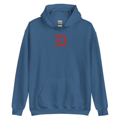 Detroit 'Old English D' Hoodie (Aliform Red) | Unisex Standard - Emb.