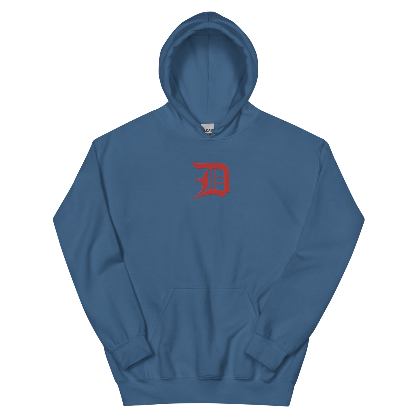 Detroit 'Old English D' Hoodie (Aliform Red) | Unisex Standard - Emb.