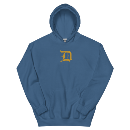 Detroit 'Old English D' Hoodie (Gold) | Unisex Standard - Emb.