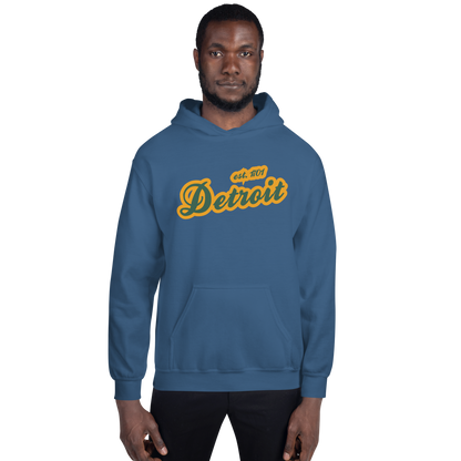 'Detroit EST. 1701' Hoodie (Ginger Ale Green Script Font) | Unisex Standard