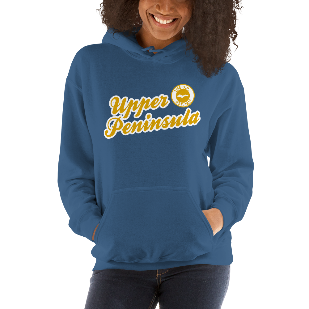 'Upper Peninsula EST. 1837' Hoodie (Gold Script Font) | Unisex Standard