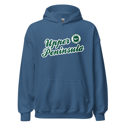 'Upper Peninsula EST. 1837' Hoodie (Superior Green Script Font) | Unisex Standard