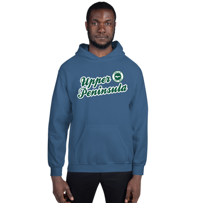 'Upper Peninsula EST. 1837' Hoodie (Superior Green Script Font) | Unisex Standard