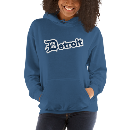 'Detroit' Hoodie (Navy w/ Old English 'D') | Unisex Standard