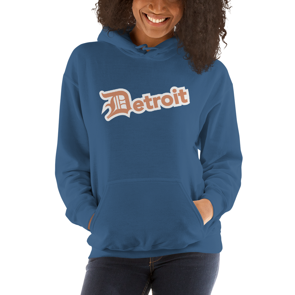 'Detroit' Hoodie (Copper w/ Old English 'D') | Unisex Standard