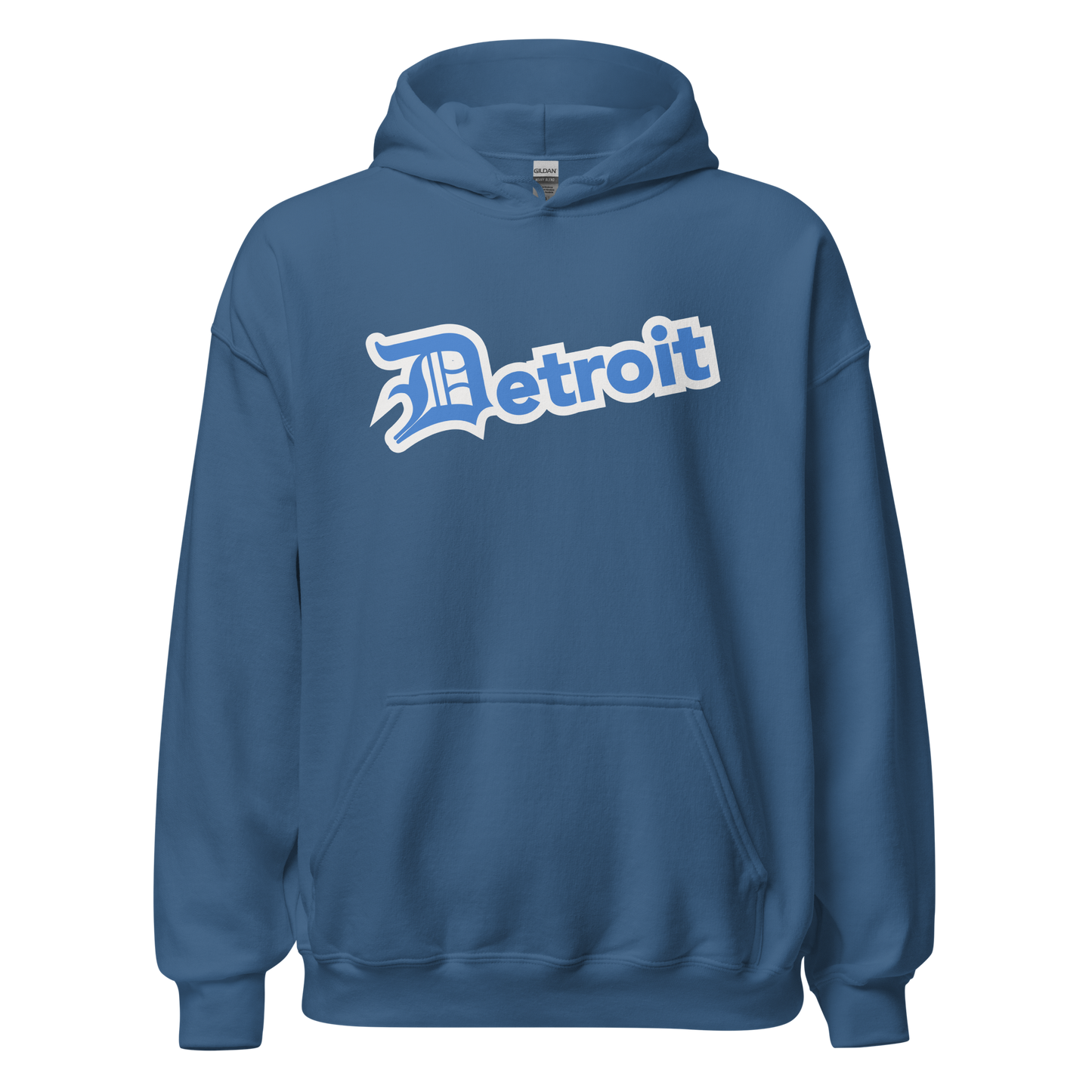 'Detroit' Hoodie (Azure w/ Old English 'D') | Unisex Standard