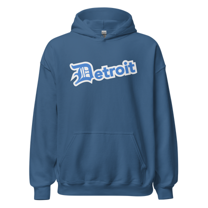 'Detroit' Hoodie (Azure w/ Old English 'D') | Unisex Standard