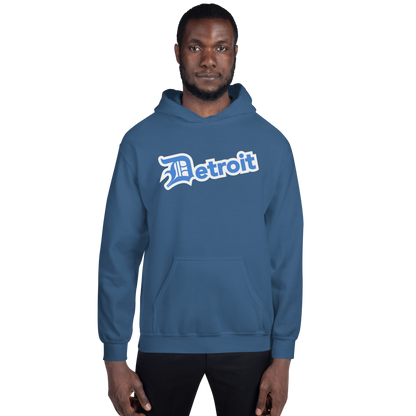 'Detroit' Hoodie (Azure w/ Old English 'D') | Unisex Standard