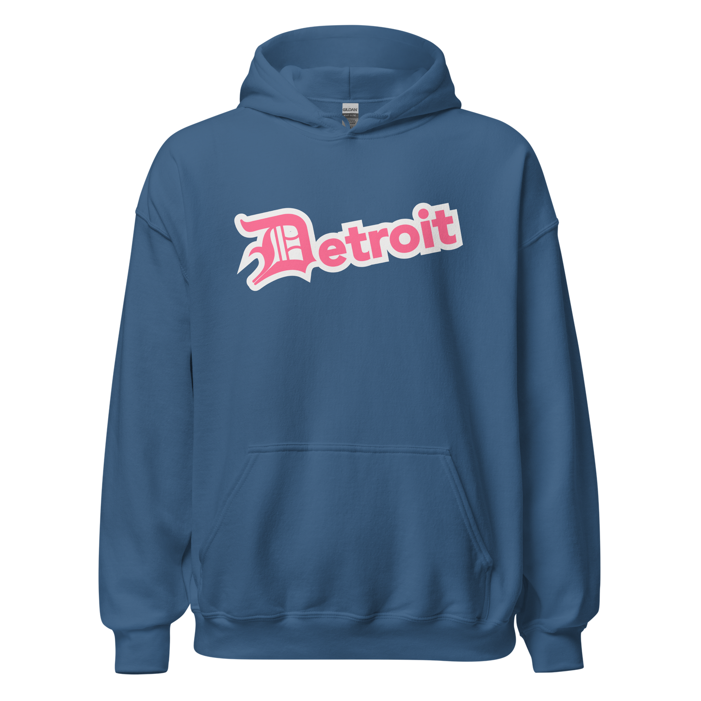 'Detroit' Hoodie (Rhodochrosite Pink w/ Old English 'D') | Unisex Standard