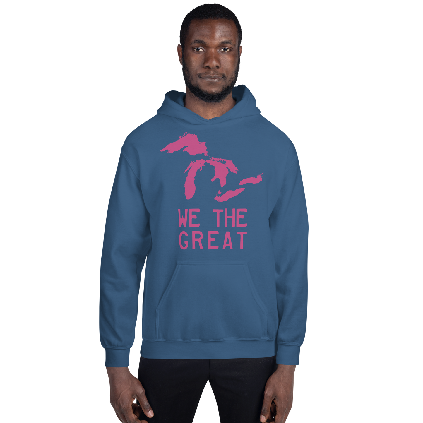 Great Lakes 'We the Great' Hoodie (Apple Blossom Pink) | Unisex Standard