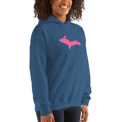 Michigan Upper Peninsula Hoodie (w/ Pink UP Outline) | Unisex Standard