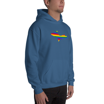 Michigan Upper Peninsula Hoodie (w/ UP Pride Flag Outline) | Unisex Standard