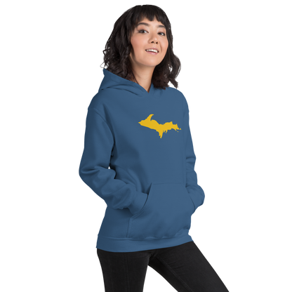 Michigan Upper Peninsula Hoodie (w/ Gold UP Outline) | Unisex Standard