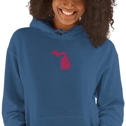 Michigan Hoodie (w/ Pink MI Outline) | Unisex Standard - Emb.