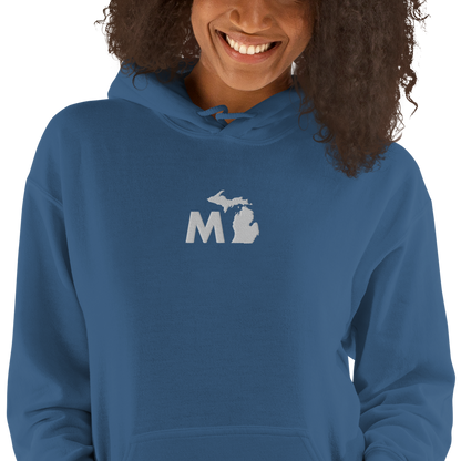 Michigan 'MI' Hoodie (Geometric Sans Font) | Unisex Standard - Emb.