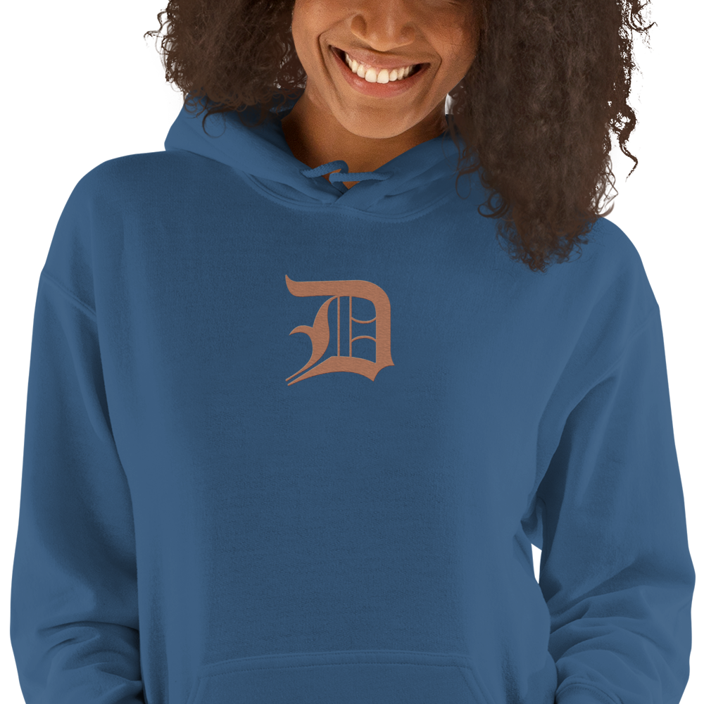 Detroit 'Old English D' Hoodie (Copper Color) | Unisex Standard - Emb.