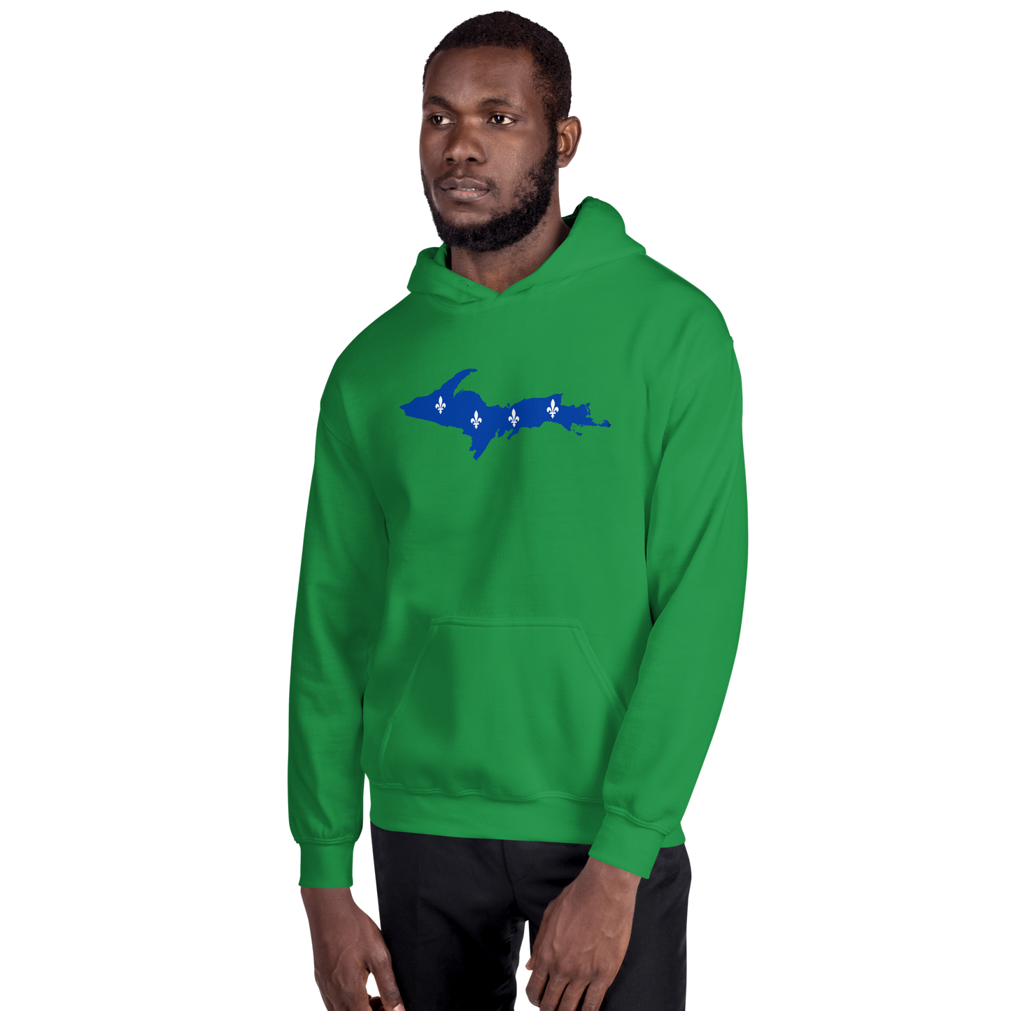 Michigan Upper Peninsula Hoodie (w/ UP Quebec Flag Outline) | Unisex Standard