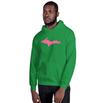 Michigan Upper Peninsula Hoodie (w/ Pink UP Outline) | Unisex Standard