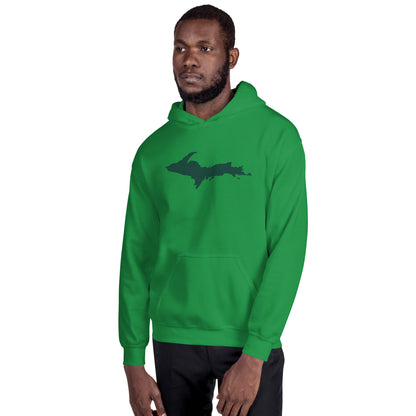 Michigan Upper Peninsula Hoodie (w/ Green UP Outline) | Unisex Standard