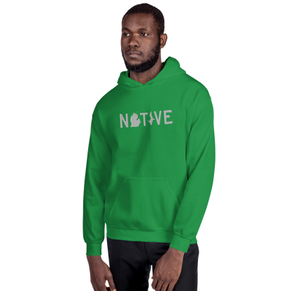 Michigan 'Native' Hoodie (Licence Plate Font) | Unisex Standard - Emb.