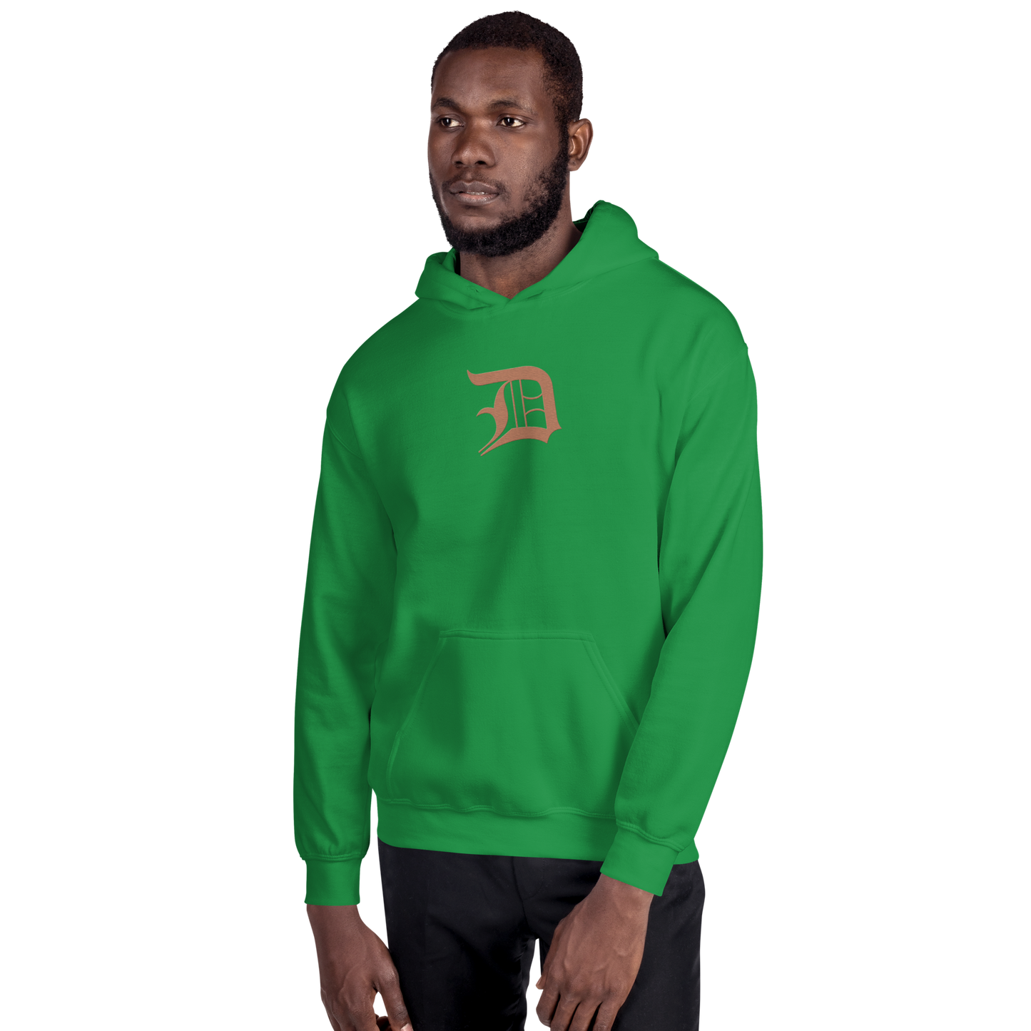 Detroit 'Old English D' Hoodie (Copper Color) | Unisex Standard - Emb.