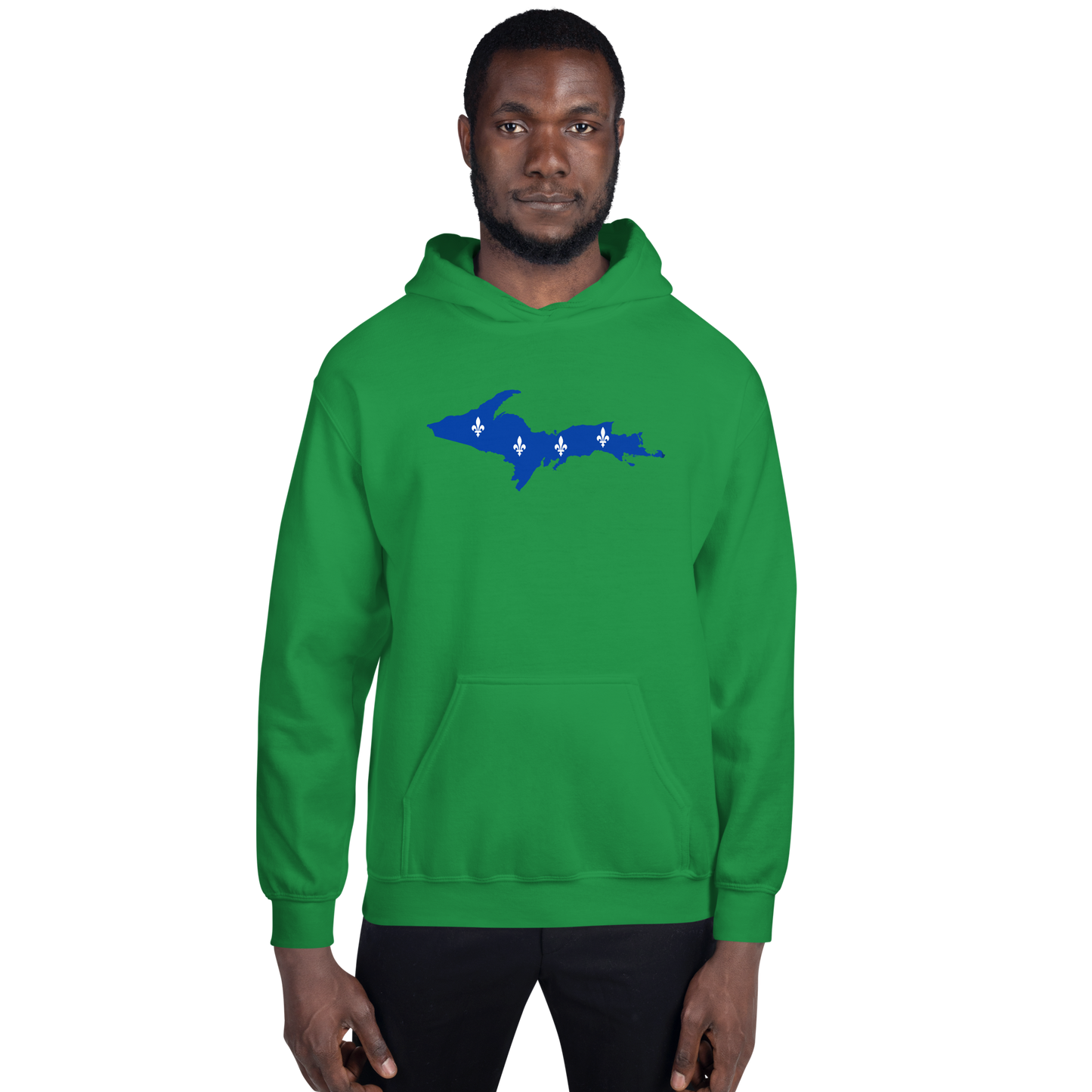 Michigan Upper Peninsula Hoodie (w/ UP Quebec Flag Outline) | Unisex Standard