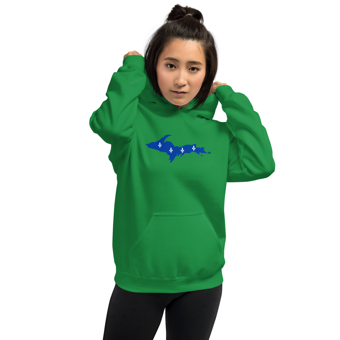 Michigan Upper Peninsula Hoodie (w/ UP Quebec Flag Outline) | Unisex Standard