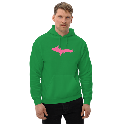 Michigan Upper Peninsula Hoodie (w/ Pink UP Outline) | Unisex Standard