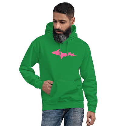 Michigan Upper Peninsula Hoodie (w/ Pink UP Outline) | Unisex Standard