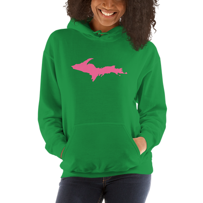 Michigan Upper Peninsula Hoodie (w/ Pink UP Outline) | Unisex Standard