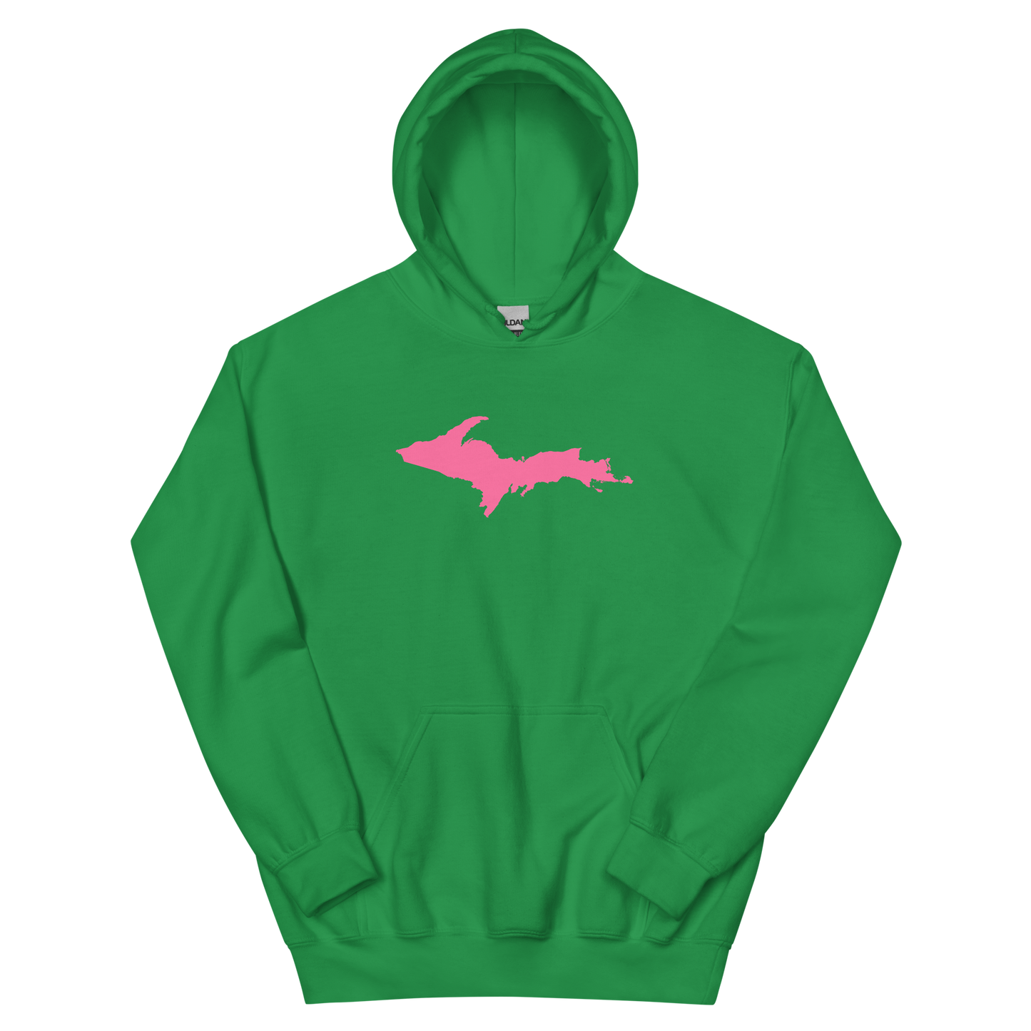 Michigan Upper Peninsula Hoodie (w/ Pink UP Outline) | Unisex Standard