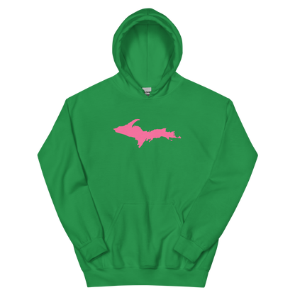 Michigan Upper Peninsula Hoodie (w/ Pink UP Outline) | Unisex Standard