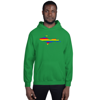 Michigan Upper Peninsula Hoodie (w/ UP Pride Flag Outline) | Unisex Standard