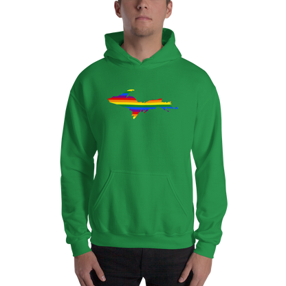 Michigan Upper Peninsula Hoodie (w/ UP Pride Flag Outline) | Unisex Standard