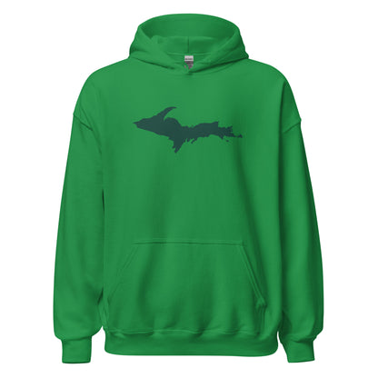 Michigan Upper Peninsula Hoodie (w/ Green UP Outline) | Unisex Standard