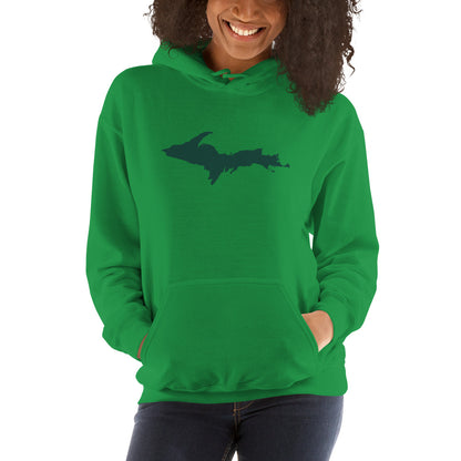 Michigan Upper Peninsula Hoodie (w/ Green UP Outline) | Unisex Standard