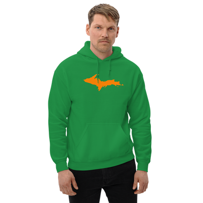 Michigan Upper Peninsula Hoodie (w/ Orange UP Outline) | Unisex Standard