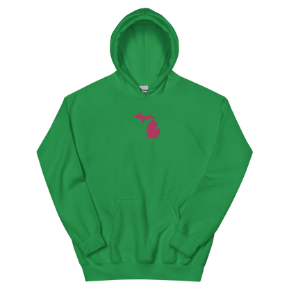 Michigan Hoodie (w/ Pink MI Outline) | Unisex Standard - Emb.