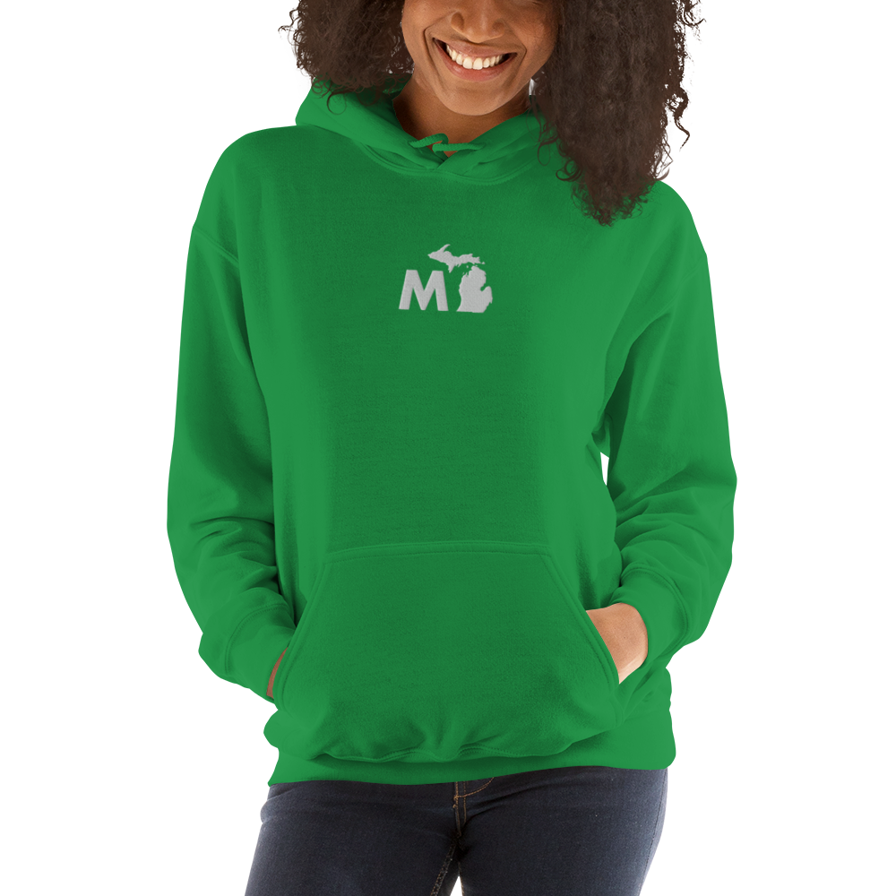 Michigan 'MI' Hoodie (Geometric Sans Font) | Unisex Standard - Emb.