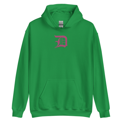 Detroit 'Old English D' Hoodie (Apple Blossom Pink) | Unisex Standard - Emb.